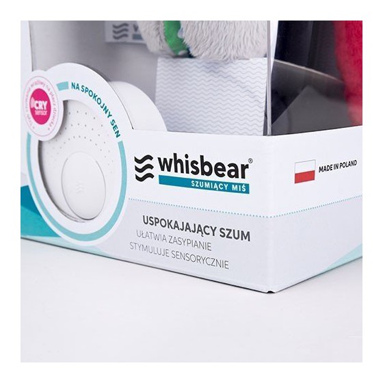 WHISBEAR humming SOFT BEAR WITH TURQUOISE CRYSENSOR