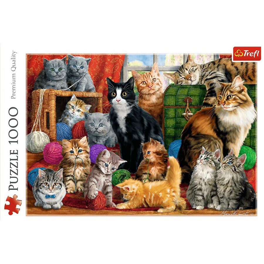 Trefl Puzzle 1000el. - Interlitho: Kocie spotkanie