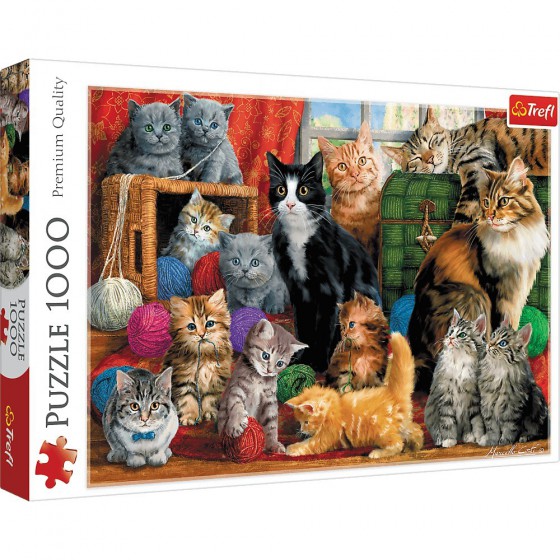 Trefl Puzzle 1000el. - Interlitho: Kocie spotkanie