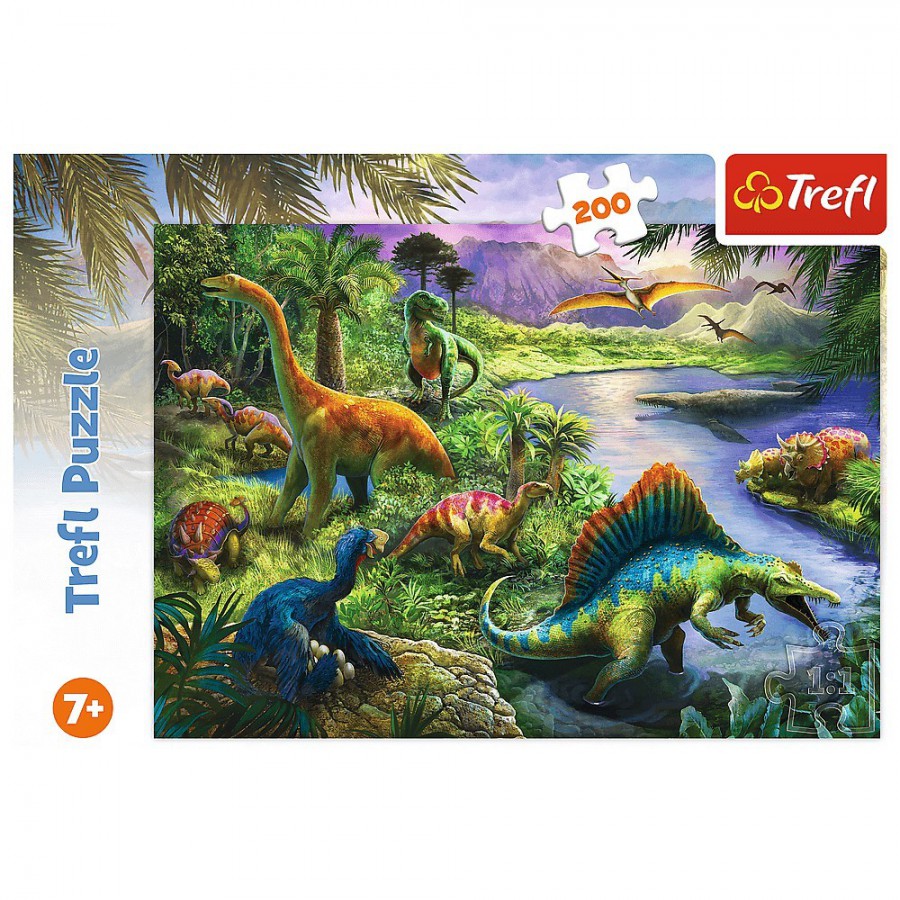 Trefl Puzzle 200el. - Drapieżne dinozaury