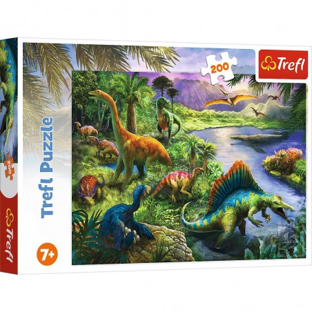 Trefl Puzzle 200 Teile. - Raubdinosaurier