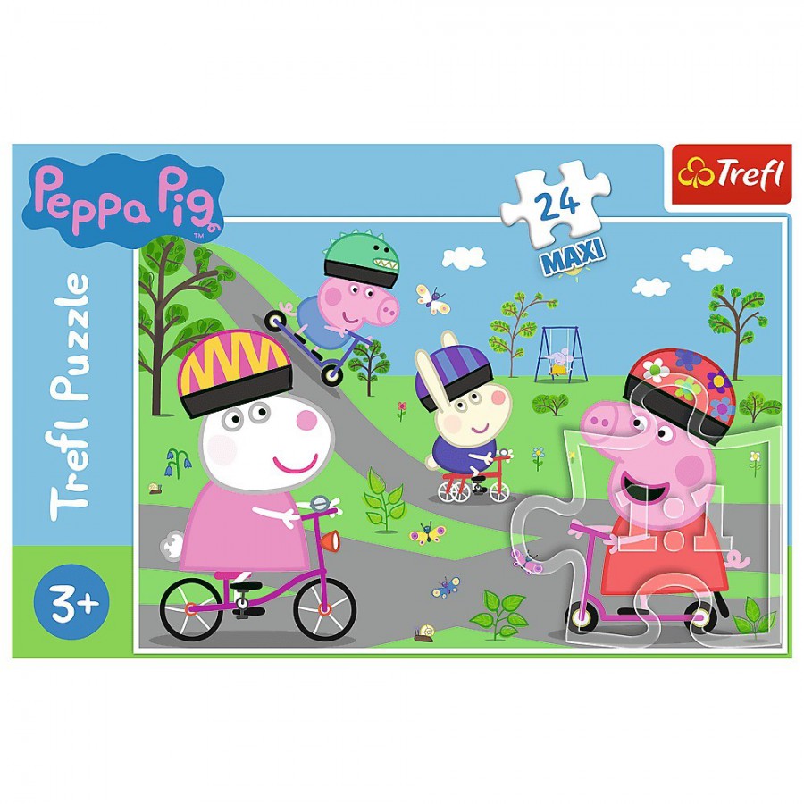 Trefl Puzzle  maxi 24el. -  Aktywny dzień Świnki Peppy