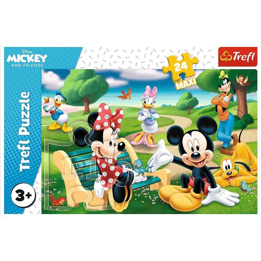 Trefl Puzzle maxi 24el. - Myszka Miki w gronie przyjaciół
