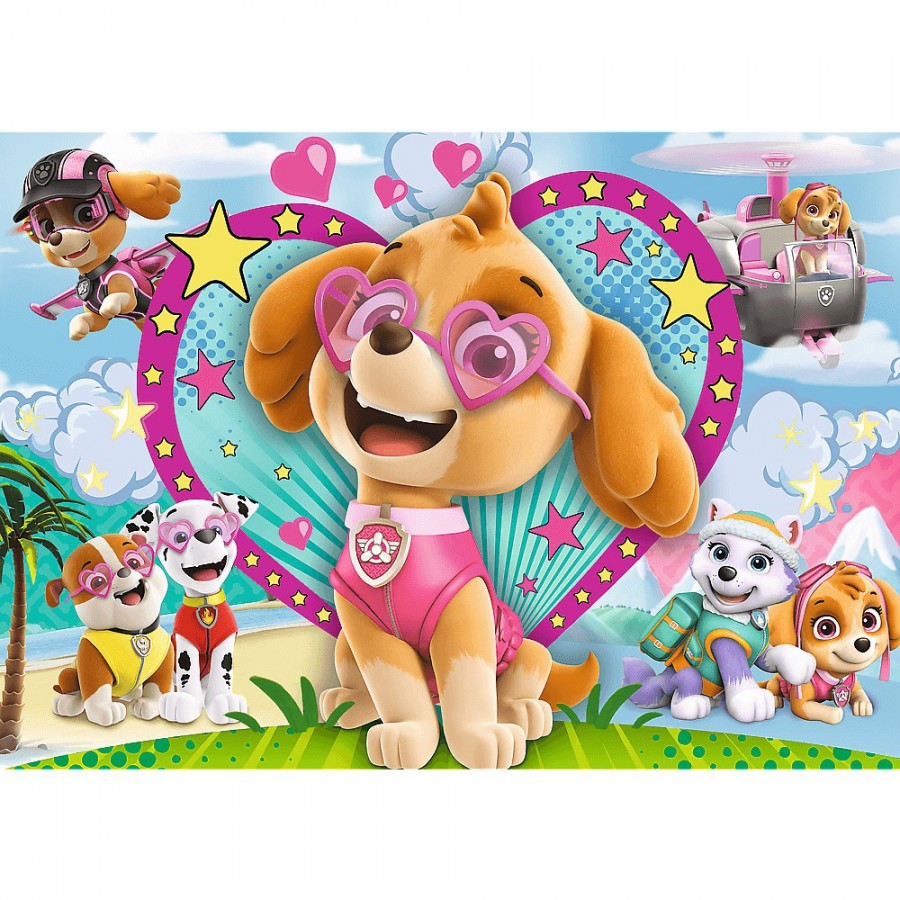 Trefl Puzzle 100el. Glitter - W blasku Skye / Viacom PAW Patrol