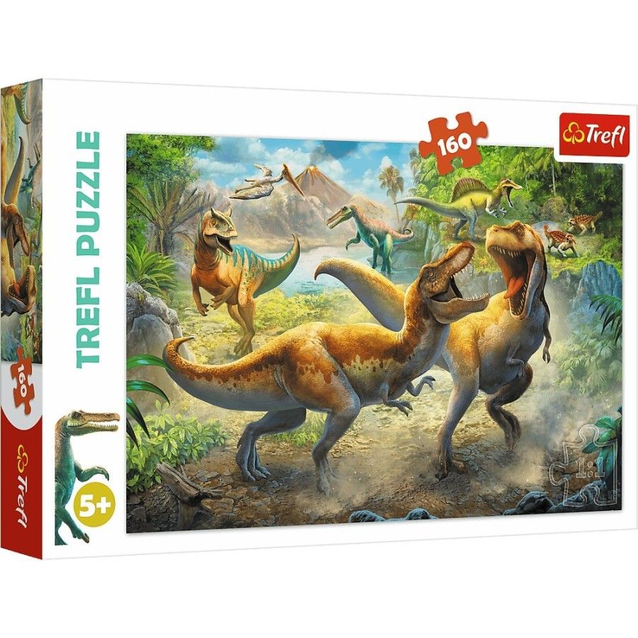 Trefl Puzzle 160el. - Walczące Tyranozaury