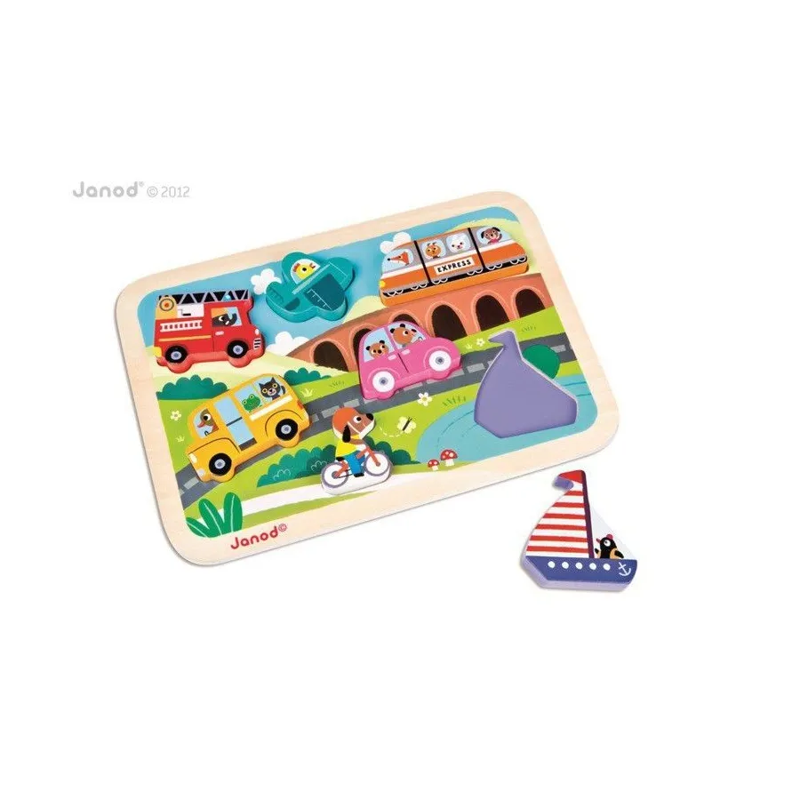 JANOD wooden puzzle 3D Vehicles