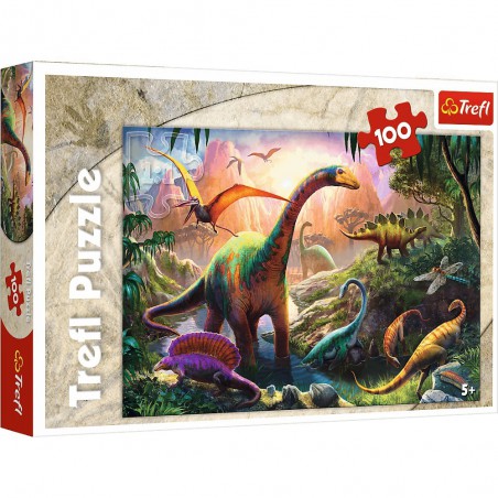 Trefl Puzzle 100el. - Świat dinozaurów