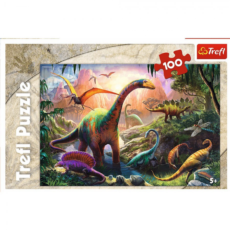 Trefl Puzzle 100el. - Świat dinozaurów