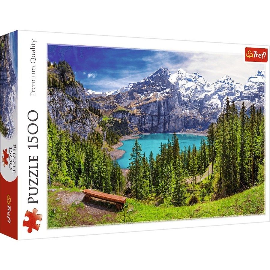 Trefl Puzzle 1500el. - Jezioro Oeschinen, Alpy, Szwajcaria