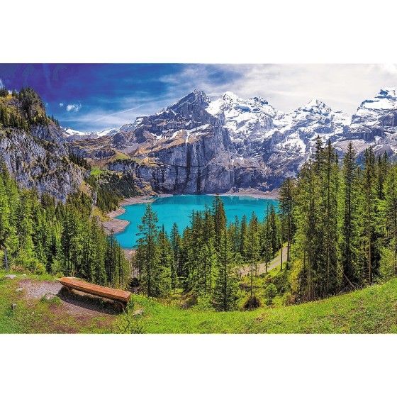 Trefl Puzzle 1500el. - Jezioro Oeschinen, Alpy, Szwajcaria