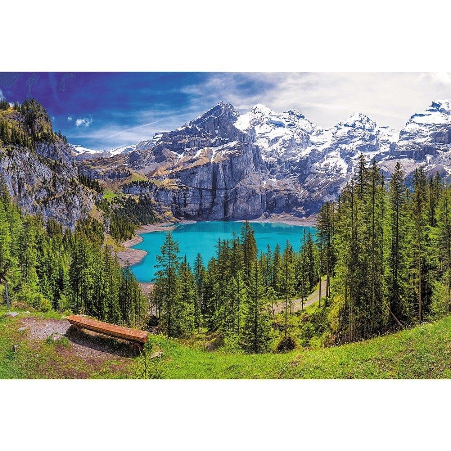 Trefl Puzzle 1500el. - Jezioro Oeschinen, Alpy, Szwajcaria
