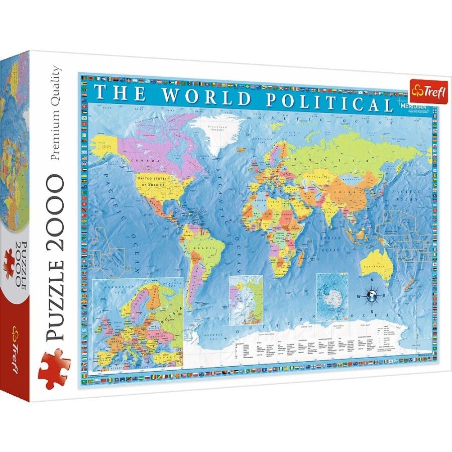 Trefl Puzzle 2000el. - Polityczna mapa świata