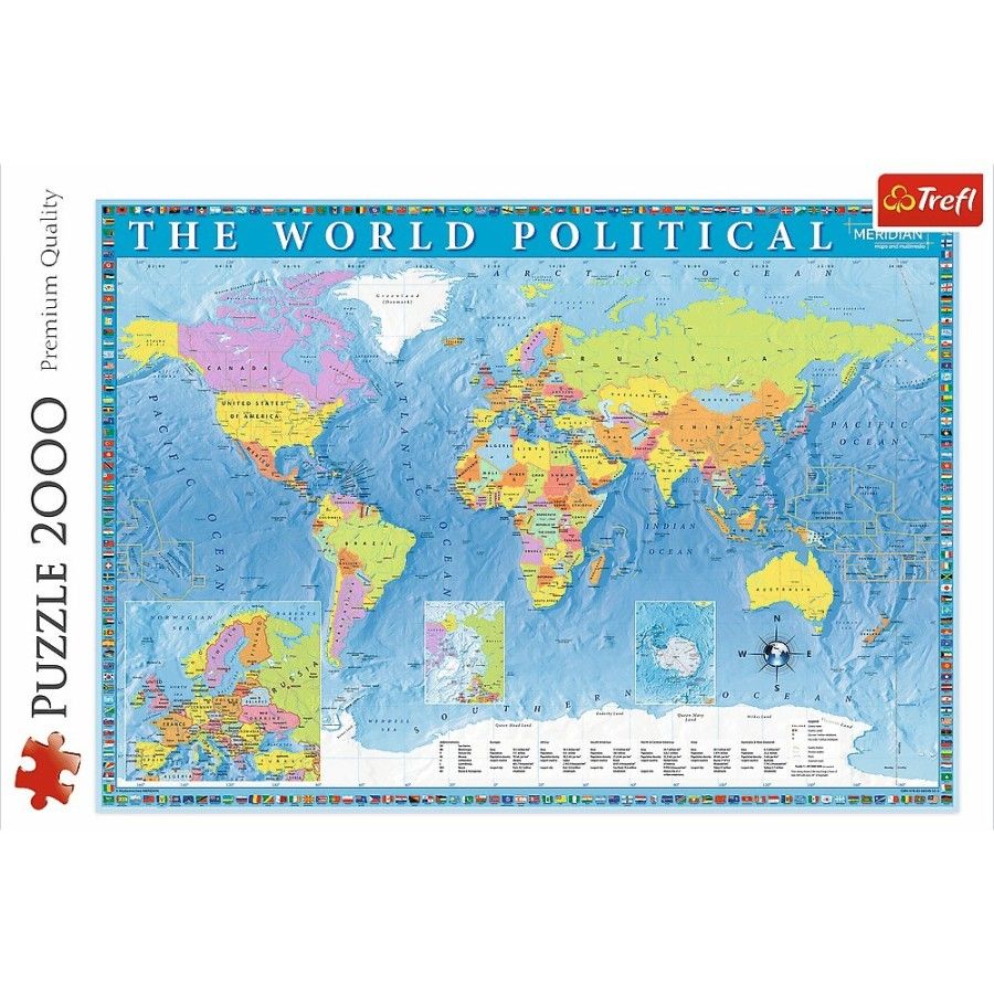 Trefl Puzzle 2000el. - Polityczna mapa świata