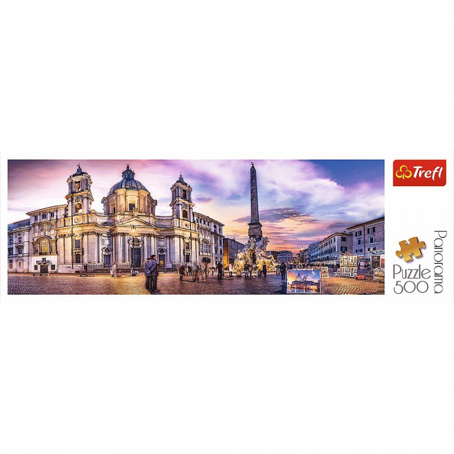 Trefl Puzzle 500el. - Panormana: Piazza Navona Rzym