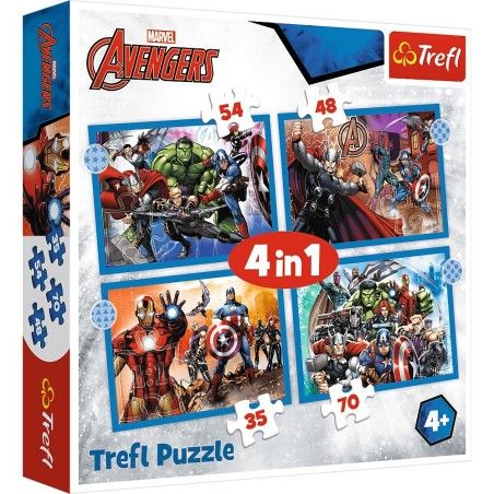 Trefl 4in1拼图 - 勇敢的Avengersi 4+