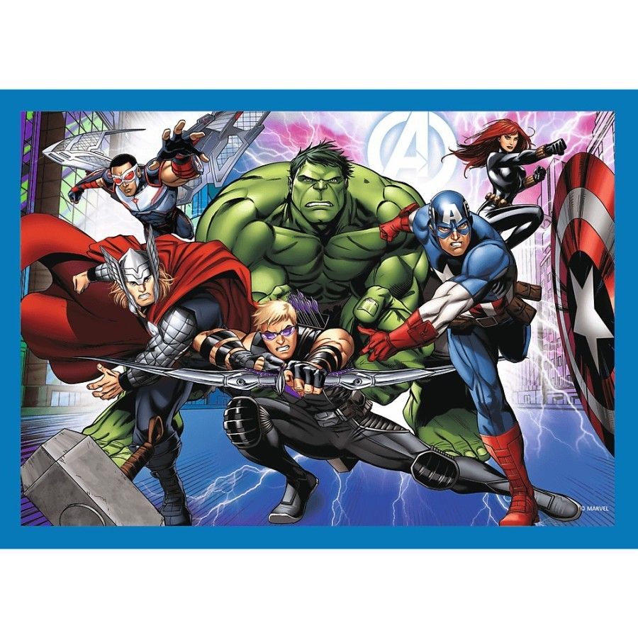 Trefl Puzzle 4w1 - Odważni Avengersi