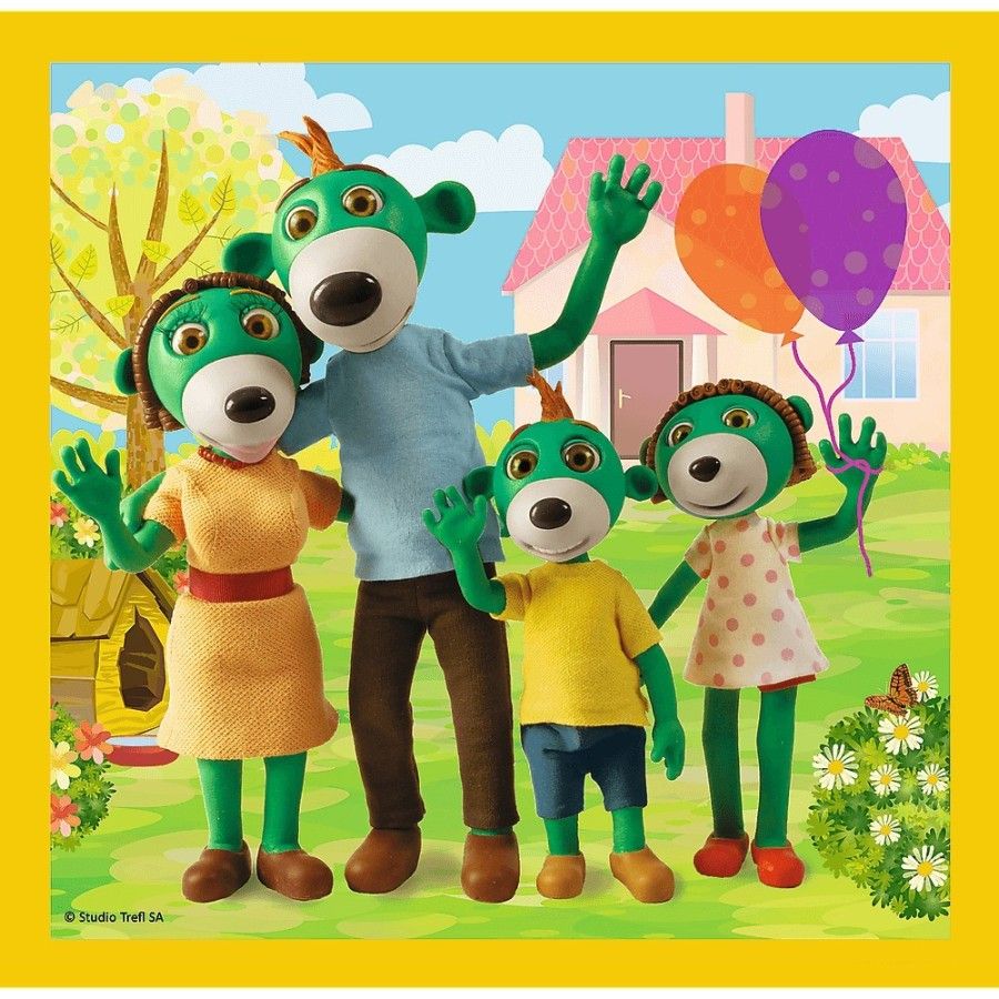 Trefl 3in1-Puzzle - (20,36,50 Teile) - Familie Treflik: