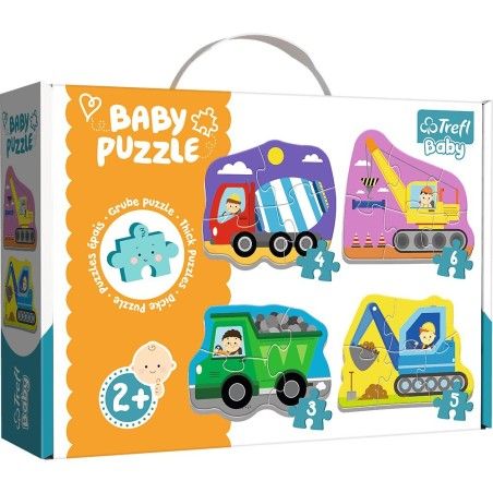 Trefl Baby puzzle - klasszikus. Járművek a 2+ építkezésen