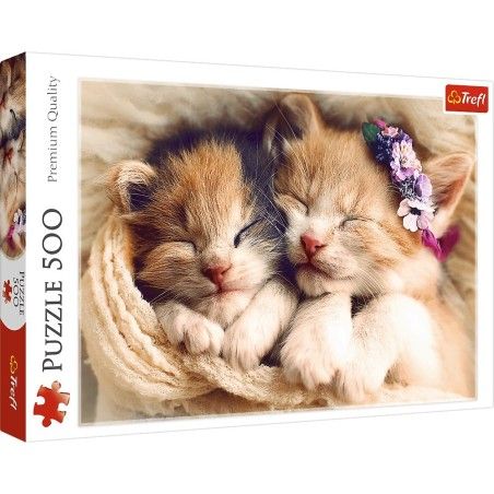 Trefl 500el puzzle. - Clasping 10+ mačiatka