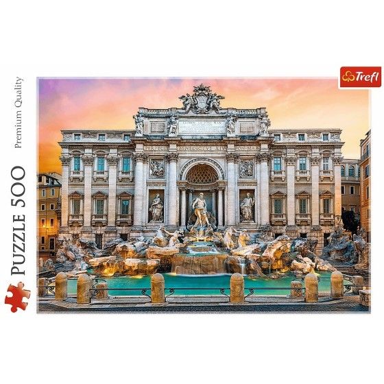 Trefl 500-teiliges Puzzle.- Trevi-Brunnen, Rom 10+