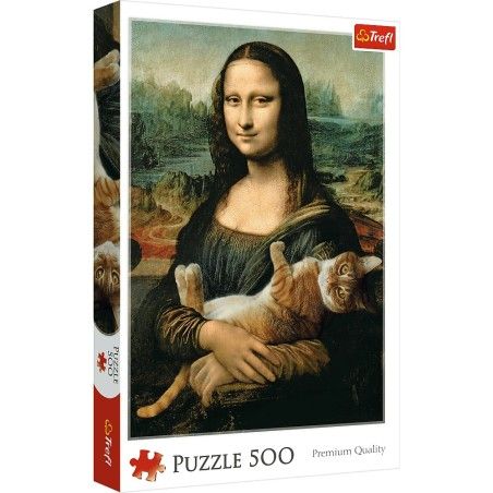 Trefl 500el拼图。  -  Mona Lisa和Cat Mraudzek 10+