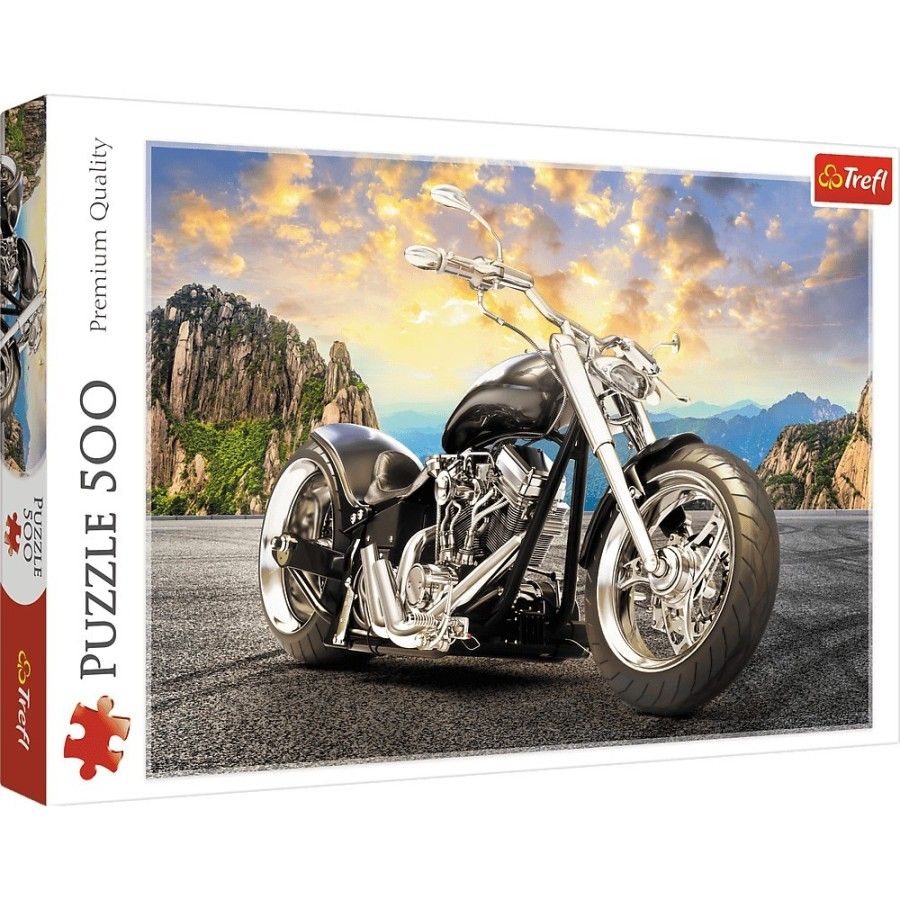 Trefl Puzzle 500el. - Czarny motocykl / Trefl
