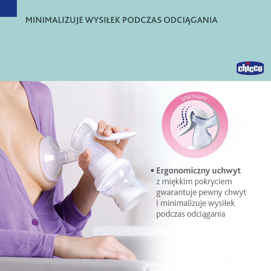 CHICCO LAKTATOR MANUALNY+WKŁADKI LAKTACYJNE 60SZT