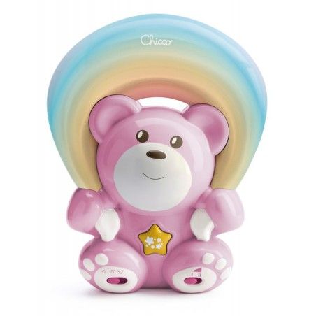 CHICCO UN ORSO CON UN PROIETTORE A ARCOBALENO ROSA