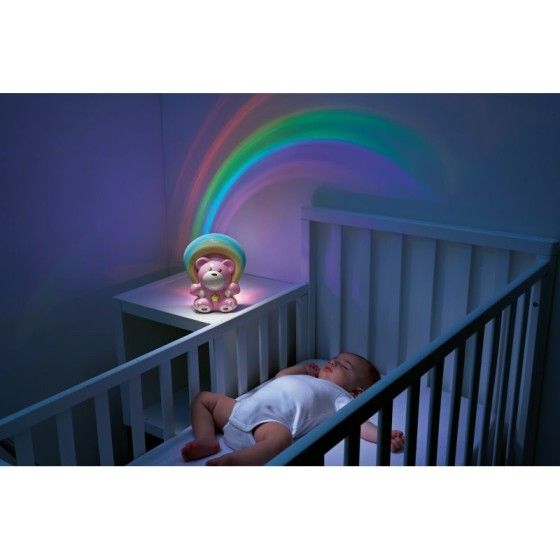 CHICCO FD MIŚ Z PROJEKTOREM RAINBOW RÓŻOWY
