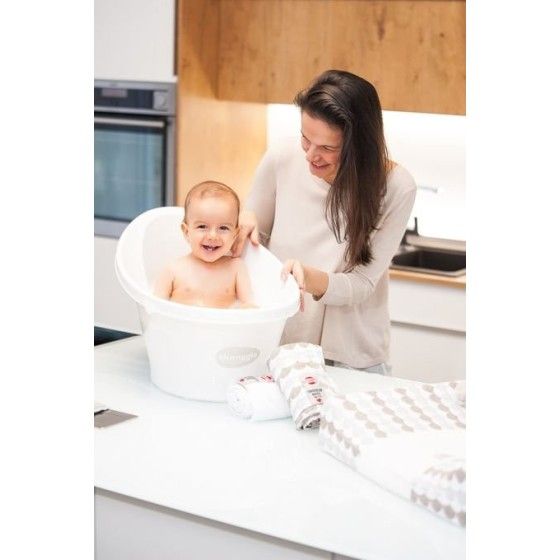 Shnuggle Vannes Shnuggle Bébé avec écoulement Grey Foam Support