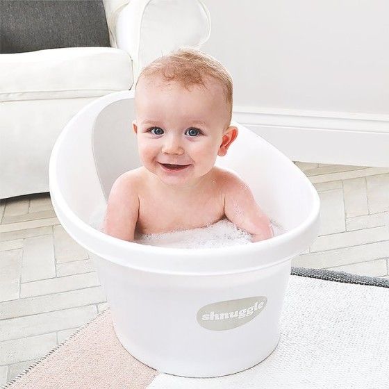 Shnuggle Vannes Shnuggle Bébé avec écoulement Grey Foam Support