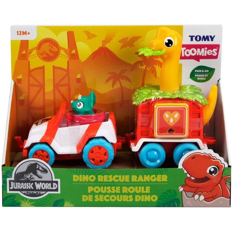 TOOMIES jeep z dino z przyczepą