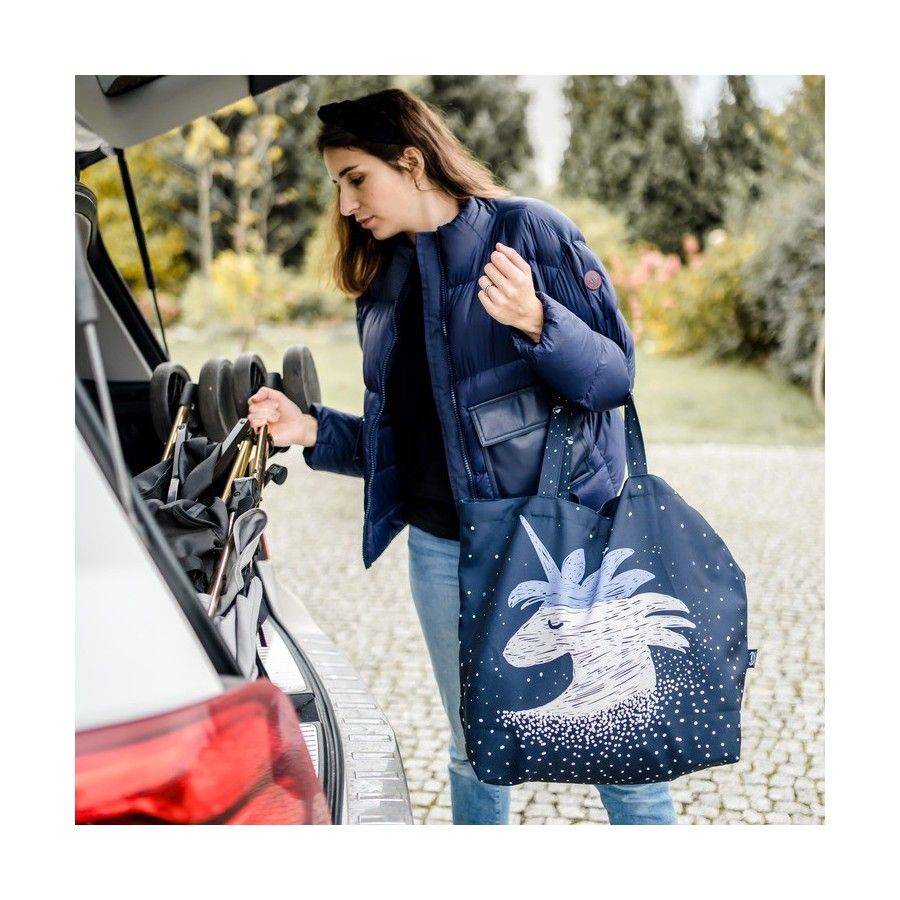 LA MILLOU BAG SHOPPER BAG WITH POCKET - BRIGHT LUNA
