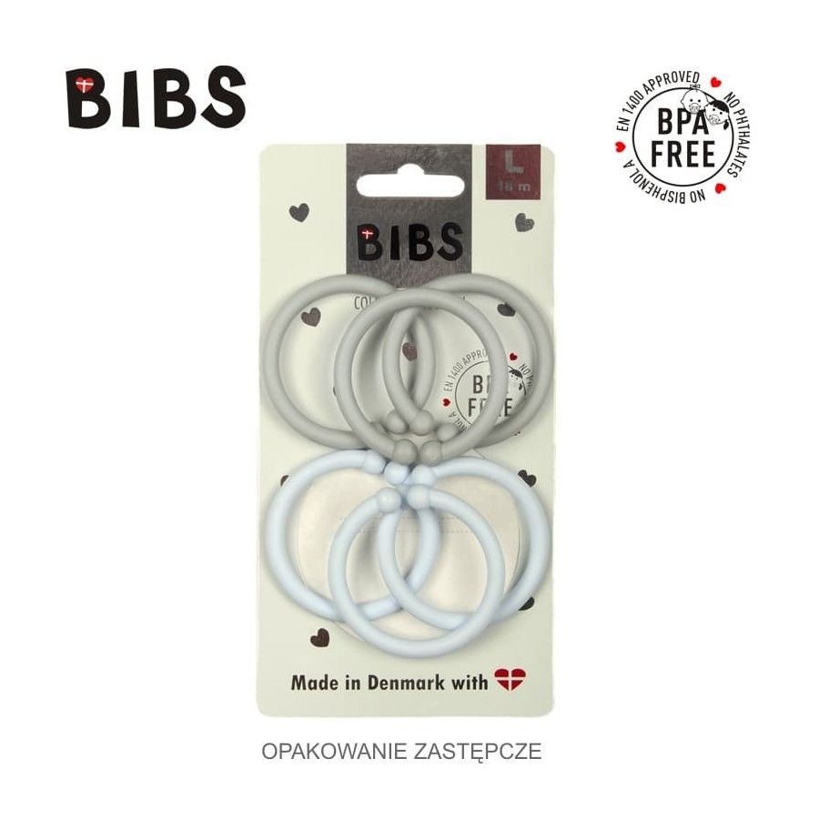 BIBS LOOPS 6-PACK - BABY BLUE & CLOUD