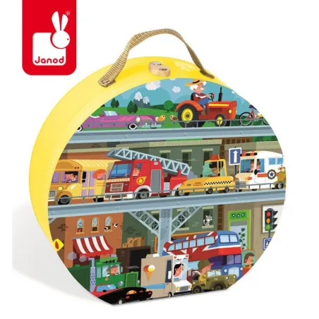 JANOD Puzzle dans une valise Véhicules 100 pièces