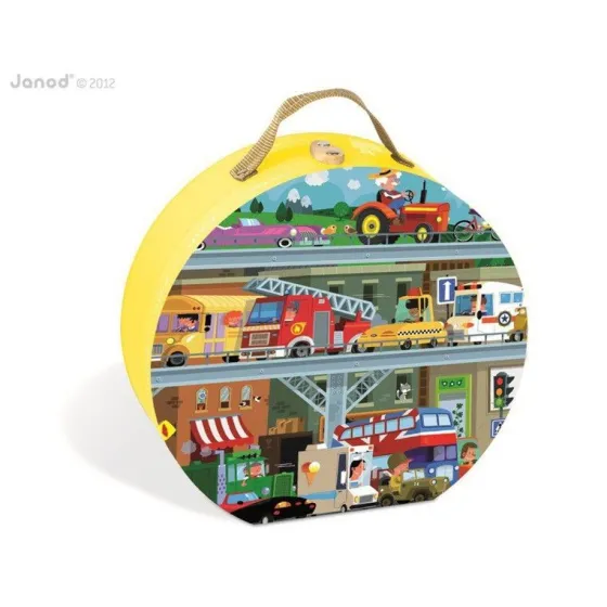 JANOD Puzzle w walizce Pojazdy 100 elementów