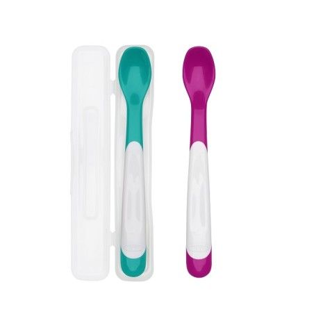 OXO Egy készlet teáskanál 6m + teal / rózsaszín tok