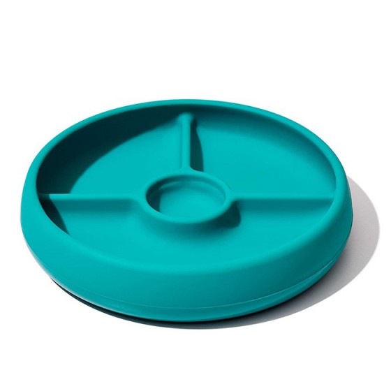 OXO Silicone Teller Teal geteilt