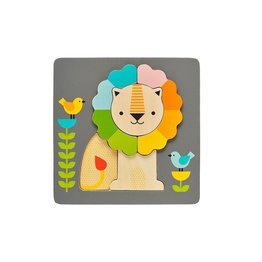 Petit Collage Puzzle Drewniane Lew
