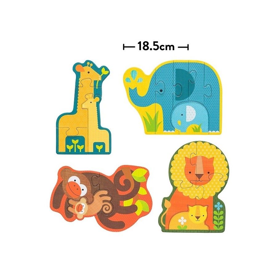 Petit Collage Első szafari baba puzzle