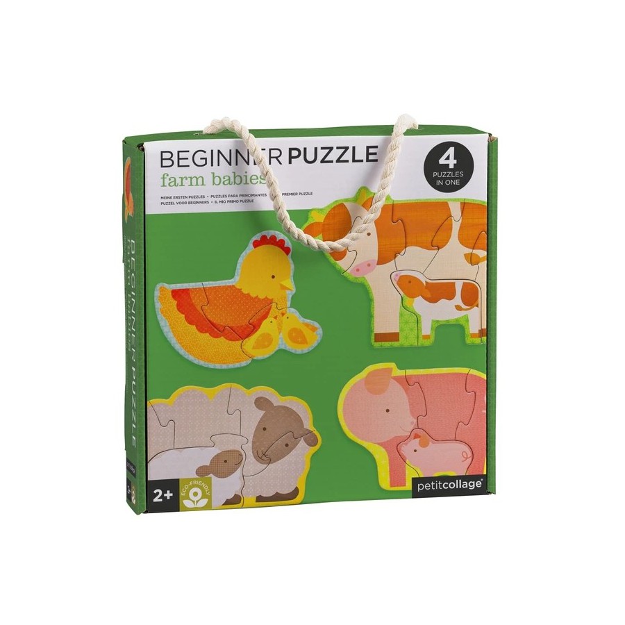 Petit Collage Pierwsze Puzzle Farma Baby