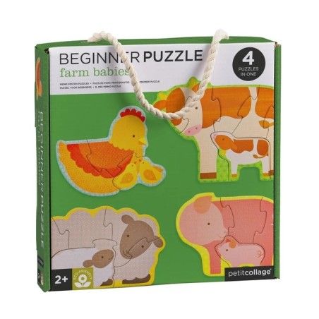 Petit Collage Babys erster Bauernhof-Puzzle