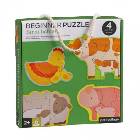 Petit Collage Pierwsze Puzzle Farma Baby