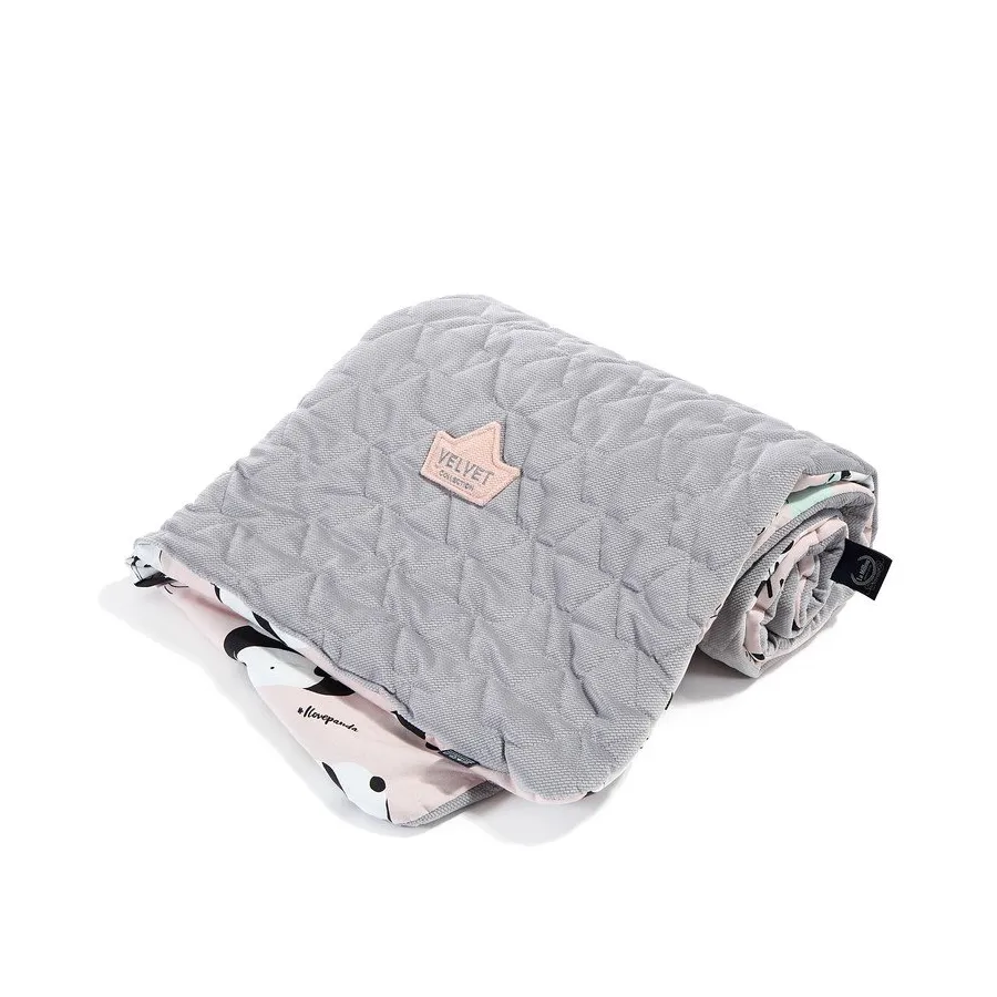LA Millou blanket Kilkenny ILOVEPANDA SLIM PINK DARK GRAY