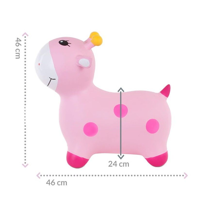 Sun Baby Skoczek gumowy żyrafka - różowy