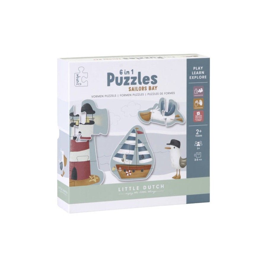Le petit puzzle néerlandais de six éléments de Sailors Bay