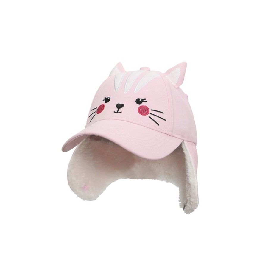 FlapJack Kinderhut mit Dach und Ohrhörer 3D Katze L