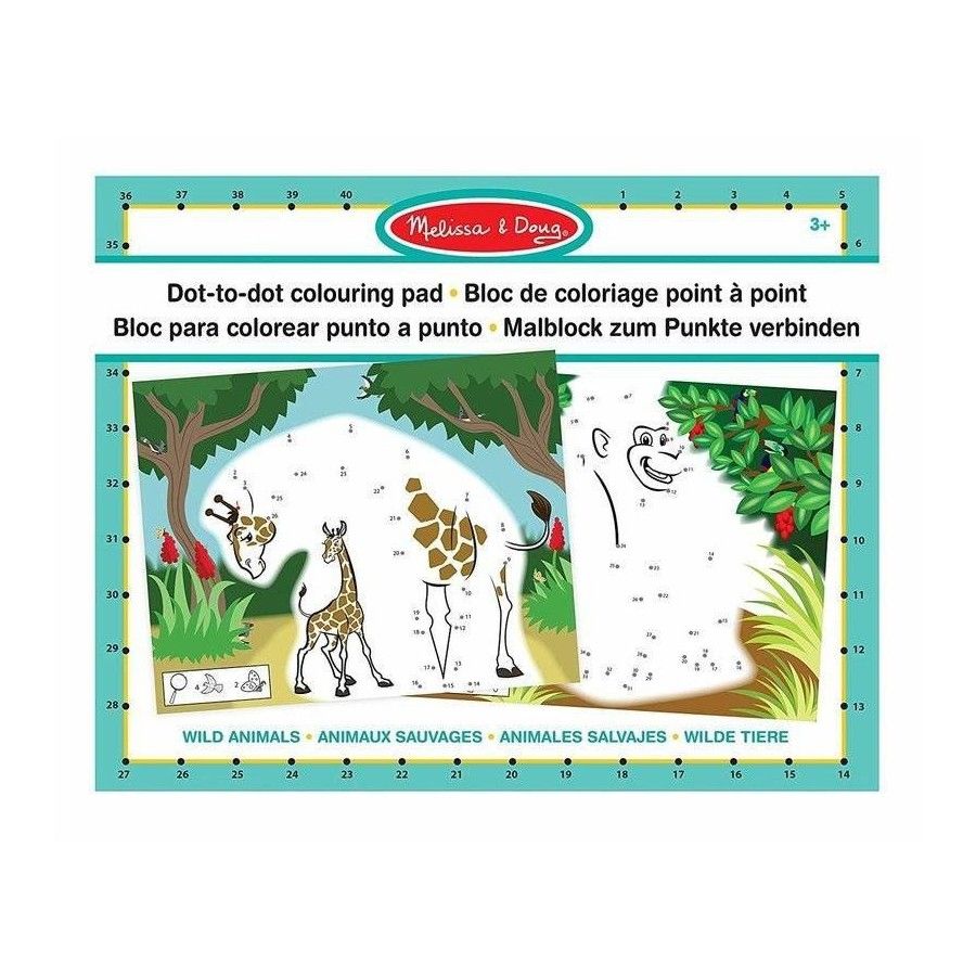Melissa&Doug Unir los puntos Página para colorear Animales