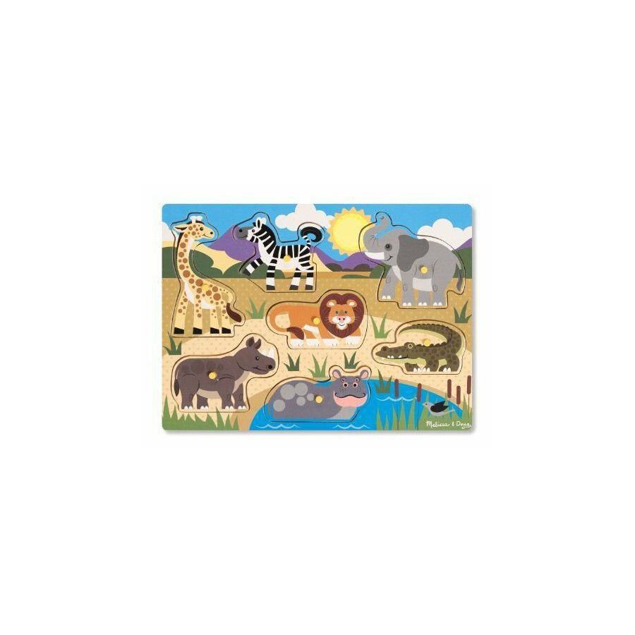 Melissa&Doug Drewniana ukladanka z uchwytami Safari