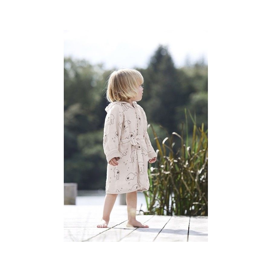 Done by Deer Sea Szlafrok dla dziecka 3-4L Powder Pink